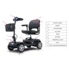 Four wheels Compact Travel Mobility Scooter with 300W Motor for Adult-300lbs, BLUE