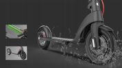 KIXIN X8 Folding Electric Scooter Folding 350W 36V 45KM 10AH 100KG+LED 1O Inch Air Tire E Bik