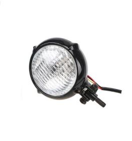 Retro Headlights Electric Car Cool Black Headlights Headlights (Option: Black and white glass)