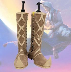 Synthetic Leather Cosplay Shoes Boots (Option: Khaki-41)